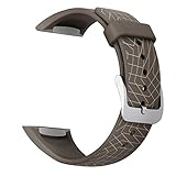 Samsung Gear S2 Band - FanTEK Soft Silicone Sports Style Replacement Strap for Samsung Gear S2 Watch SM-R720 SM-R730 Version Only (Brown Netted)