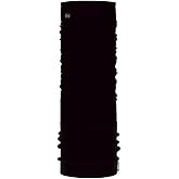 Buff Polar Neck Gaiter, Cold Weather Neckwear, Thermal Insulated Fleece, UPF 50 Sun Protection, Breathable, Solid Black, Adult Size