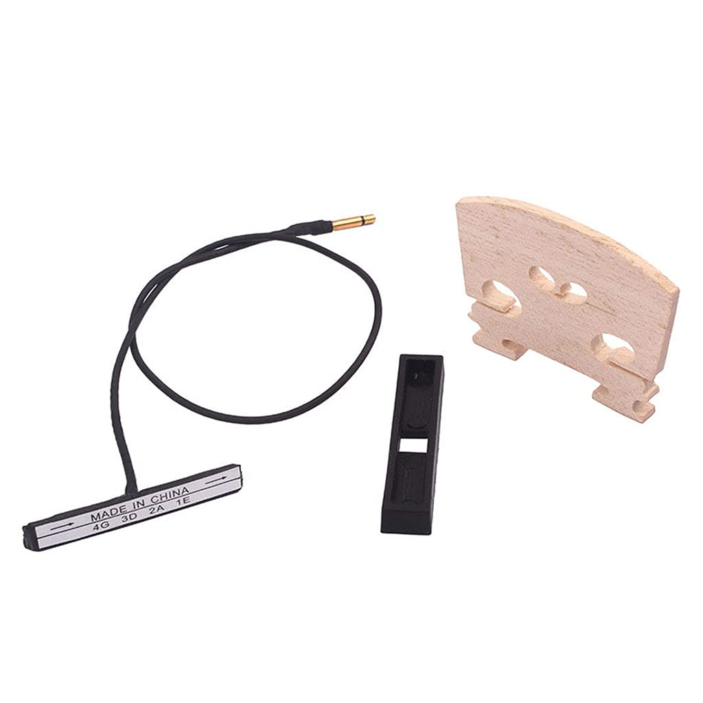 Alnicov Set of Violin Bridge Double Piezo Upright Cello Pickup Base For Bass Cello
