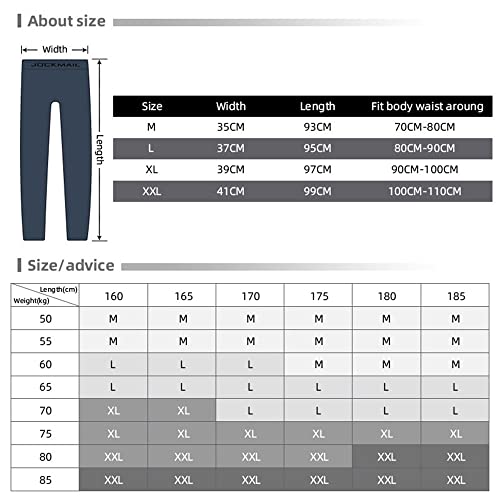 Caleçon Long Thermique JOCKMAIL - Cotton/Élasthanne - Confort Haut Parfait Pour Sport Ou Quotidien