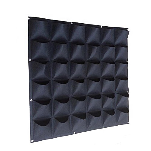 HGmart Wall Hanging Grow Bag, Outdoor Vertical Garden Plant Bags mit 36 Pockets, W39.4X L39.4inch, Black