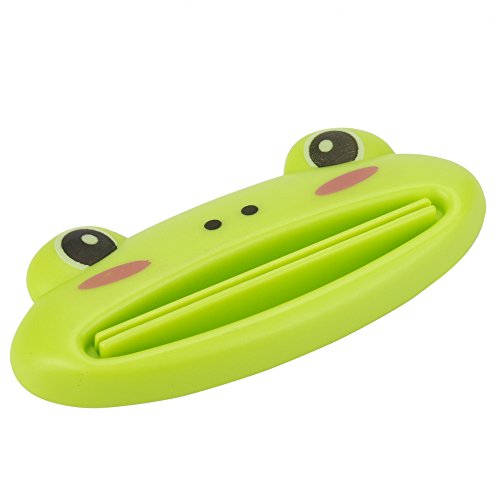 Sacow  Bathroom Home Tube Rolling Holder Squeezer Easy Cartoon Toothpaste Dispenser (Green) - Thumbnail 2