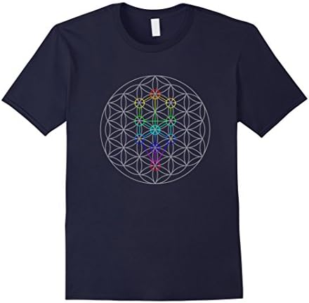 Men's Tree of Life - Flower of Life shirt XL Navy
