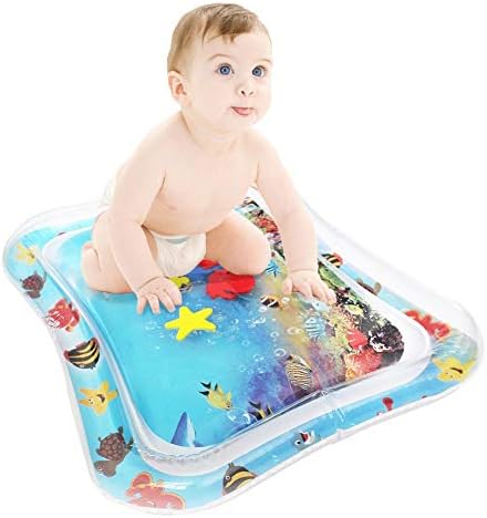 Baby Play Water Mat for Tummy Time Infants & Toddlers Learn with Fun Activity Centre Toys Stimulation Children’s Growth Inflatable and Water Filling Leakproof Non-smell Water Park for Earlyear child
