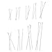 Housweety 900 PCs Mixed Silver Plated Head Pins Findings