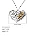 AOLO Vintage Silver Heart Pendant Necklace Gear Charm Steampunk Necklaces