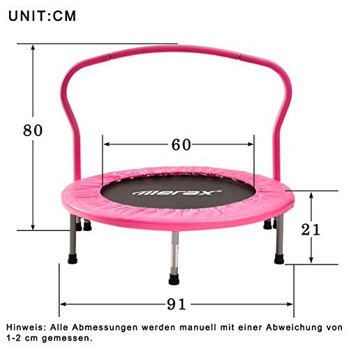 Merax Gartentrampolin,Kindertrampolin, Trampolin Komplettset,Ø 183 Gartentrampolin, tragend 80 kg, hat den GS- und TÜV… – Bild 4