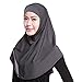 Cocohot Muslim Headscarf Solid Cylinder Cap Scarf Comfortable and Breathable Long Hijab Turban