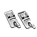 Tinksky Narrow Hem Presser Feet , 6mm + 4mm Snap-on Rolled Hem Narrrow Hem - 2pcs