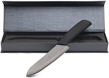 Abo 6 inch Black Blade with Texture, Chef Knife, Fruit and Vegetable Knife, Precision Zirconia Ceramic Blade can be Antibacterial, Not Rusty, Sharp and Durable - Enjoy the Fun of Cooking