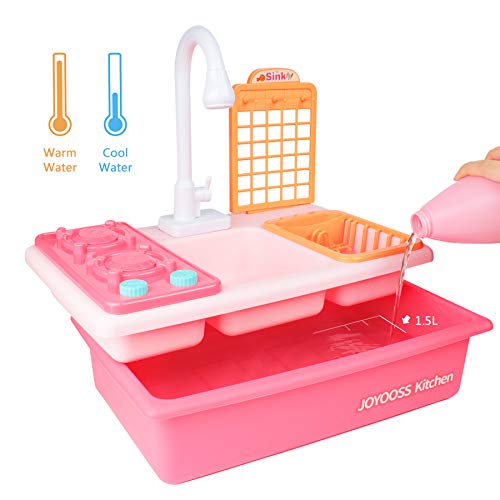 Joyooss Kids Kitchen Playsets, Play Sink with Running Water