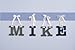 CoCaLo Mix & Match Navy Hanging Letters, J
