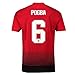 Manchester United Home #6 Pogba Mens Soccer Jerseys 18-19 Season Color Red/Black