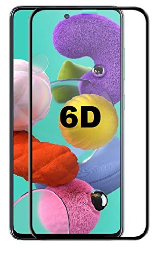 ValueActive Frivety 6D Tempered Glass Full Glue Edge to Edge Scratch Proof Screen Guard for Samsung Galaxy A51 with Free