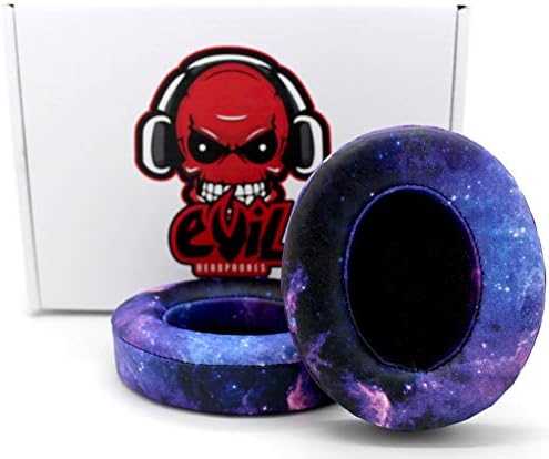 Custom Beats Cushions/Ear-pads by Evil Cushions - Compatible with Beats by Dre Studio 2.0 Wired/Wireless & Studio 3.0 Over-Ear Dr. Dre Headphones (Does NOT fit SOLO) - Galaxy
