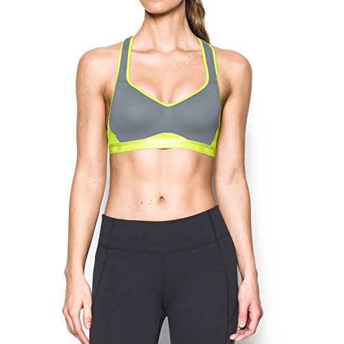 Under Armour Women's Armour High Bra, Steel/X-Ray, 34C