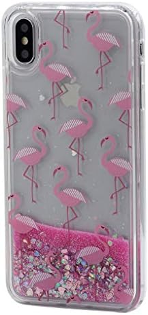 Keyihan iPhone XS Max (6.5") Case Cover Cute Funny Design Luxury Glitter Flowing Liquid Sparkle Floating Bling Quicksand Protective Bumper Shell for Apple iPhone XS Max (2018 Release)(Flamingo Pink)