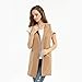 Biovan Women's Wool Blend Sleeveless Long Vest Jacket Longline Slim Waistcoat