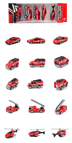 image for Looching 1:64 Metal Alloy Die-cast Cars Emergency Fire Rescue Series M