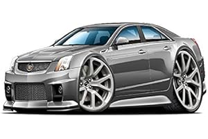 FATCAT WALL GRAPHICS Cadillac CTS-V 4 Door Wall Decal Caddy 3D Cartoon Car Movable Stickers Vinyl Wall Stickers