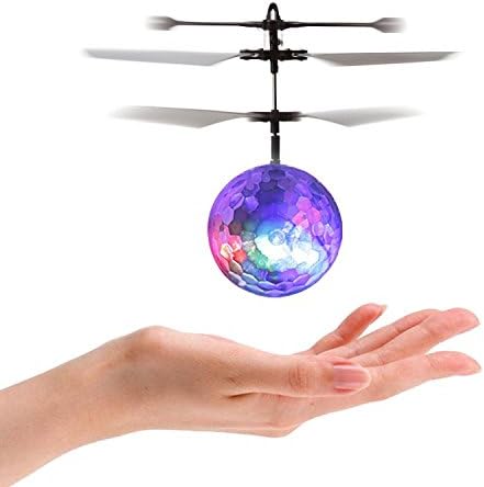 YGJ RC Flying Ball, RC Toy, RC Infrared Induction Helicopter Ball with Rainbow Shinning LED Lights and Remote Control, Teenagers Flying Toy for Boys and Girls