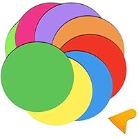 Senbos 8PCS Dry Erase Dots Circles Removable Bright Colors Peel & Stick Wall Decals for Classroom Table, Home and Office 11.8″ Diameter
