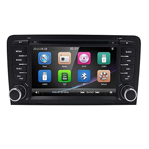 hizpo-7-Inch-Touch-Screen-Car-Radio-GPS-Navi-Multimedia-Player-Compatible-with-AUDI-A3-S3-2003-2012-Support-Bluetooth-DAB-Subwoofer-USB-A-Free-Micro-SD-Card