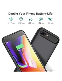 Battery Case for iPhone 6s Plus  6 Plus  7 Plus  8 Plus 8500mAh,Portable Charger Case Rechargeable Charging Case, Battery Pack Cover Power Bank for 6s Plus  7 Plus  8 Plus (5.5 inch)