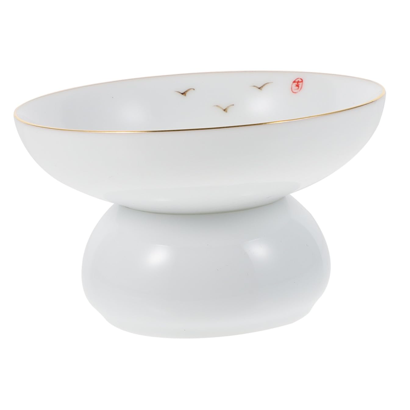 BESTonZON Home Spices Fine Gongfu Gaiwan Loose Utensils Funnel Strainers Chinese Ceremony Style Lover Tea Base Classic White for Bowls Stainless Ceramic Filter View Handmade Support River