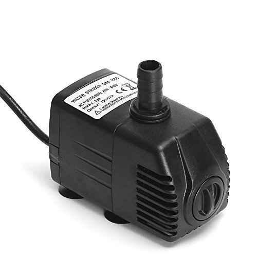 Coohome 400 GPH (1500L/H,25W),Submersible Pump, Adjustable Aquarium Pump, Powerful Pond Pump, Fountain Pump with 4.9ft Power Cord,6.56ft High Lift for Fish Tank, Statuary, Pond, Hydroponics
