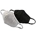 Fani 2 Packs Adult Face Masks Activated Carbon Cotton Anti-dust Warm Fashion Mouth Face Masks for Women and men(Black and Grey)