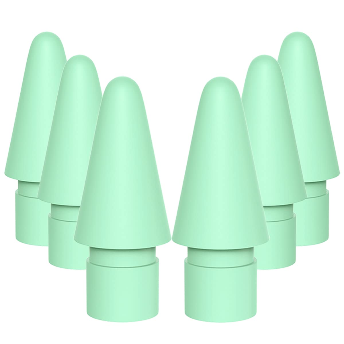 Compatible for Apple Pencil Tips Colored 6 Pack (Cyan)
