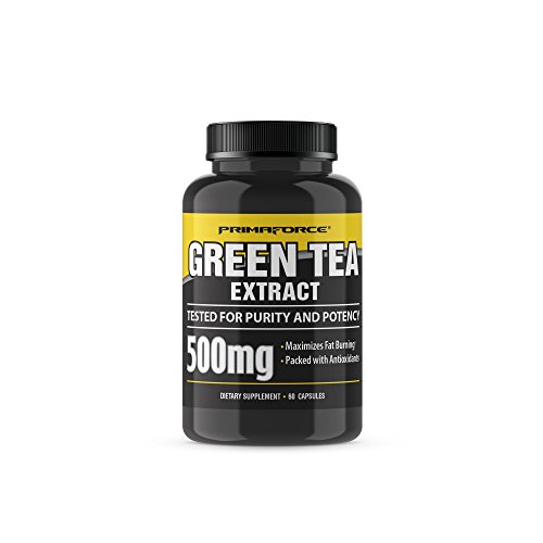 PrimaForce Green Tea Extract Supplement, 60 Count 500mg Capsules - Maximizes Fat Burning / Packed with Antioxidants