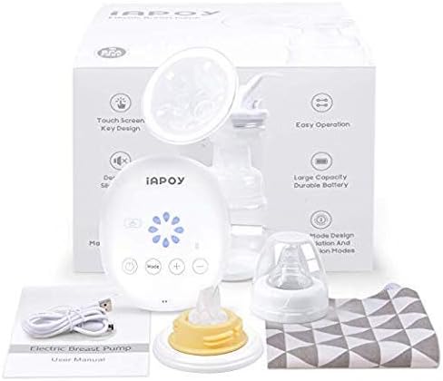 Electric Breast Pump - Breastfeeding Pump with Automatic Mode & Breast Massage HD LED Display Touch Screen - Electric Single Breast Pump BPA Free， 110V-230V