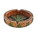 Poly Plus Marijuana Pot Leaf Weed Cigarette Ashtray for Outdoors and Indoors Use - Modern Christmas Holiday Home Decor Tabletop Ash tray for Smokers - Nice Gift for Men and Women