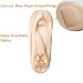 Women's No Show Nylon Socks Arch Support Sponge Cushion Liner (2 Pairs) (Shoe-Size 5-6, 2Nude)