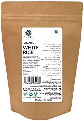 Dhatu By Rootz Organics White Rice - Sonamasoori 1Kg White Sona Masuri ...