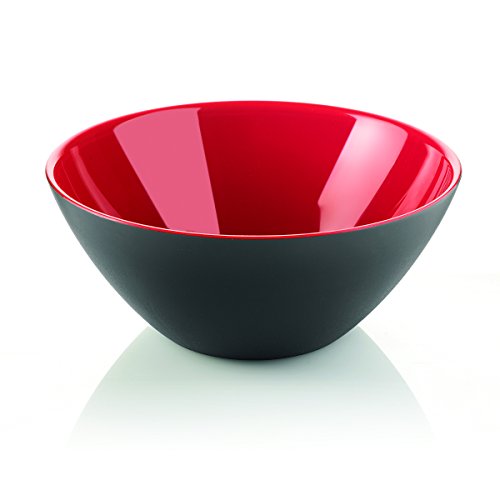 Guzzini My Fusion Bowl, 7-3/4-Inches, Black, Red