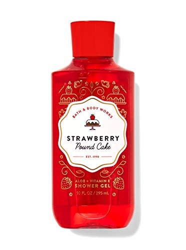 Bath & Body Works Skin Care Bundle Strawberry Pound Cake Wash Mist Cream Shower Gel and Lotion Full Size