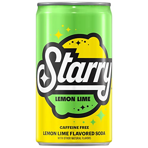 STARRY LEMON-LIME SODA POP, 7.5OZ MINI CANS (6 PACK)