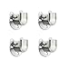 FYTRONDY Stainless steel Wardrobe Closet Rod Bracket, U-Shaped Open type Socket bracket, Shower Curtain Rod Pole End Supports Sockets Flange (1 INCH, 4 PACK)