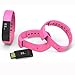 Juboury Bluetooth Activity Fitness Tracker I5 Smart Bracelet Wearable Smart Wristbands with Pedometer Sleep Tracker for IOS Android Phones (Pink)