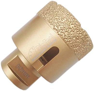 DIATOOL Diamond Drill Core Bit Diameter 50mm with M14 Connection Vacuum Brazed Hole Saw 15MM Diamond Height