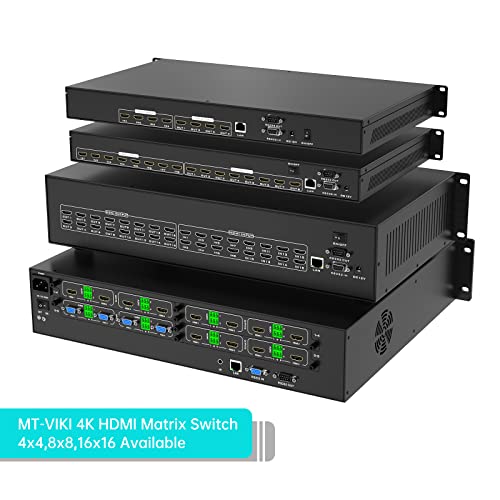 MT-VIKI 16x16 HDMI Matrix Switch 4K@30Hz, Rack Mount Switcher ...