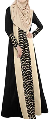 VITryst Womens Dubai Elegent Long Dress Long Sleeve Muslim Muslim Abaya
