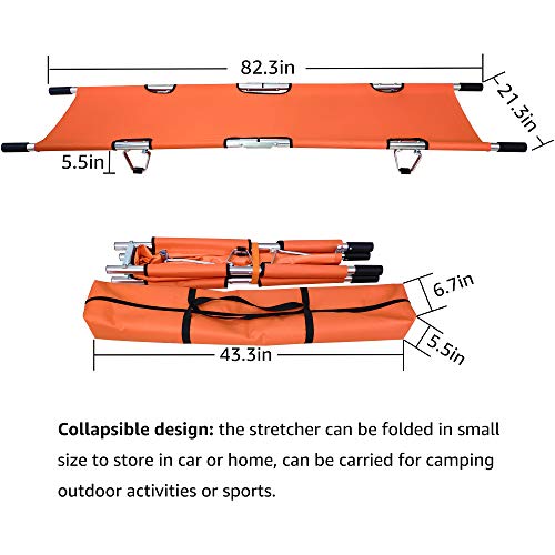 1 Medical+Emergency+Stretcher+Aluminum+Portable