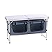 CampLand Outdoor Folding Table Aluminum Lightweight Height Adjustable with Storage Organizer for BBQ, Party, Campingthumb 1