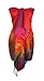 Peach Couture Rainbow Silky Tropical Feather Pashmina Wrap Shawl Scarf Cherry Red