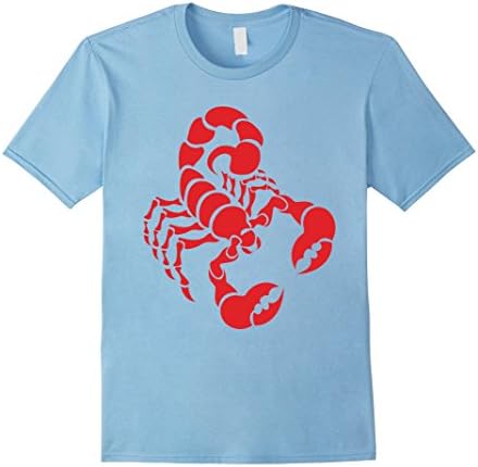 Red Scorpion Design T-Shirt - Male Medium - Baby Blue