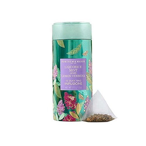 Fortnum & Mason British Tea, Liquorice, Mint & Lemon Verbena Infusion Tin, 15 Silky Tea bags (1 Pack) NEW Product ID35SD - USA Stock
